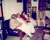 Dr. Bhattacharyya at Indranath Choudhry residence along with Utpal Dutta, New Delhi.